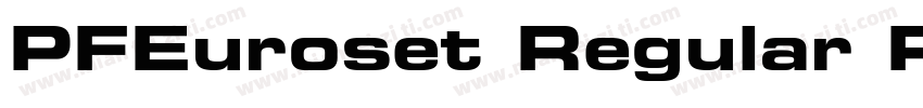 PFEuroset Regular Regular字体转换